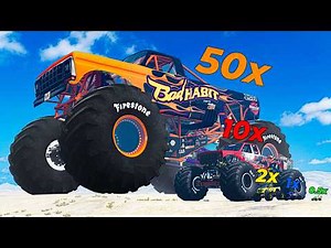 Big vs Medium vs Small Monster Trucks #14 - Beamng drive