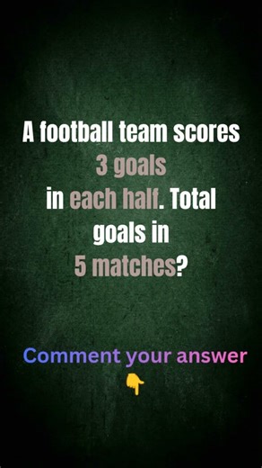 Football Math Challenge ⚽🧠 | Can You Find Total Goals? #quiz #puzzle