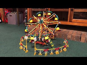 Knex Paratrooper Carnival Ride / Fair Ride Model. Set Up And Operation. (Updated Video)