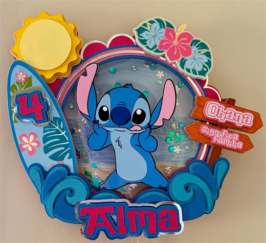 3D Shaker Cake Topper   Lights, Customizable With Name and Age - Etsy