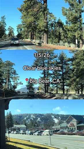 Big Bear showing off today 😍 Clear blue skies, crisp mountain air, and views that never get old. This is why we love living up here 💙 Would you spend your day in Big Bear? #BigBearLake #MountainLife #BlueSkies #SoCalMountains #NatureVibes