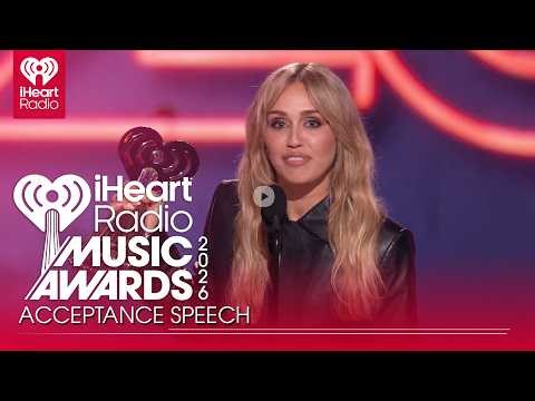 Miley Cyrus Accepts The iHeartRadio Innovator Award At The 2026 iHeartRadio Music Awards