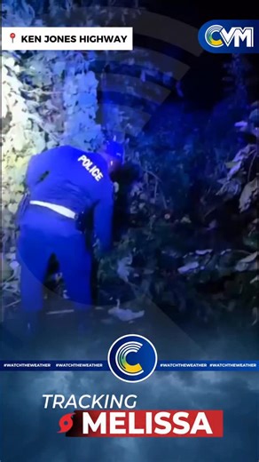 14K views · 294 reactions | #Watch: Sergeant Russell Nelson, St. Thomas Division, clears a path on the Ken Jones Highway near the border of Portland and St. Thomas as Hurricane Melissa barrels closer to the island. #TrackingMelissa | CVM Television | Facebook