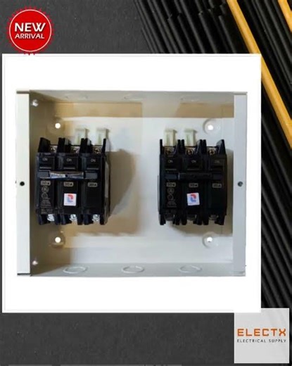 ABB MTS 30A 3 Pole 3 Phase Manual Transfer Switch Three Pole Double Throw GE Breaker TQC with KOT...