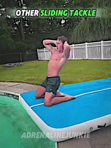 Normal sliding tackle VS The king of sliding#shorts