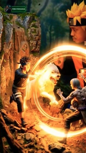 Sakon & Ukon vs Kiba Inuzuka + Akamaru. #videoai #diorama #naruto