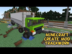 Minecraft : Build Fully Working Wing Box Truck using Create mod & Trackwork with Simple Tutorial