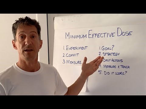 How to Use the "Minimum Effective Dose" Concept to Get Results