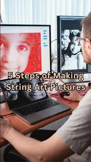 5 steps of making a String Art picture