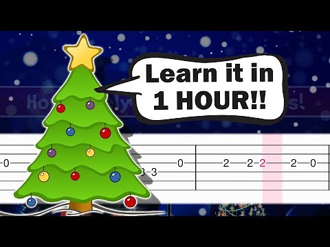 O Christmas Tree - EASY Guitar tutorial (TAB)
