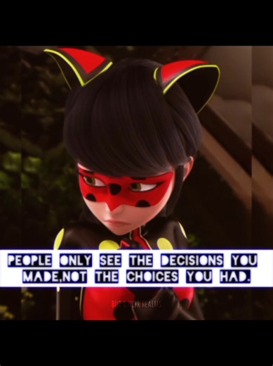 People only see the decisions you made not the choices you had.🖤🥀 #miraculousladybugtiktok #bugnoiredits #mlbedits_6 #facts #marinette