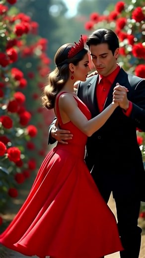 Tango Among Red Roses | Professional Romantic Tango Dance | SheDancesFree