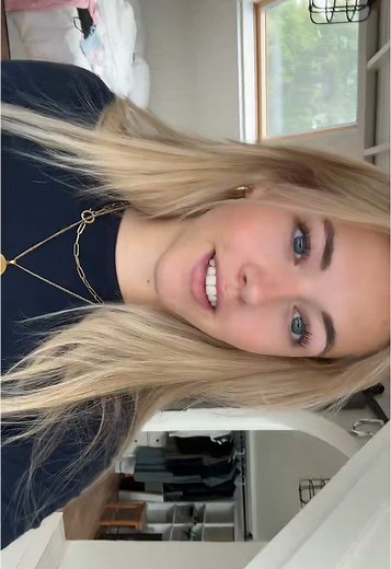 Hot Blonde Girl with Striking Blue Eyes