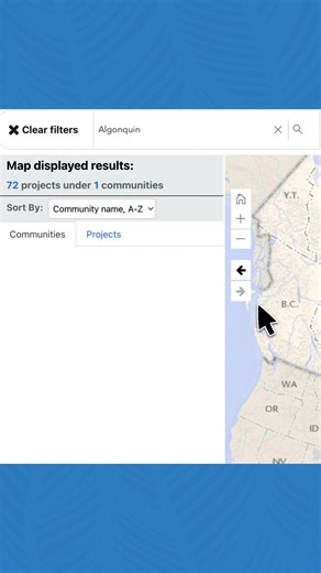 6.4K views · 26 reactions | The new Indigenous community infrastructure map provides advanced tools to track projects. You can navigate projects in a map or list format. You can add a filter based on province/territory, category and current status. Check it out! | GCIndigenous | Facebook