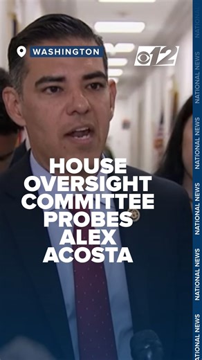 3.2K views · 30 reactions | Alex Acosta, the former U.S. Attorney who negotiated a plea deal in 2008 with disgraced financier Jeffrey Epstein, testified before the House Oversight Committee on Friday. Read more: https://bit.ly/4mmMyU1 | CBS 12 News | Facebook