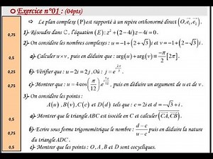 Les nombres complexes: Exercice2