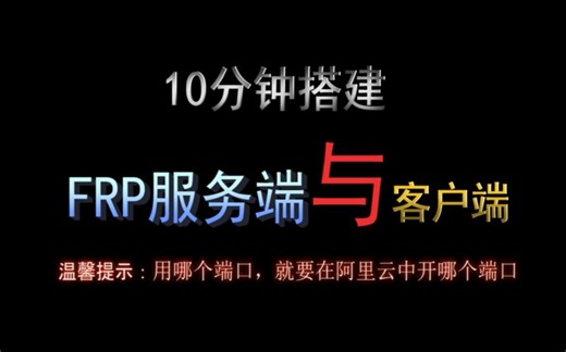 【端口映射/内网穿透】10分钟搭建，FRP服务端和客户端