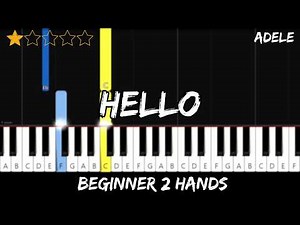 Adele - Hello - Easy Beginner Piano Tutorial - For 2 Hands