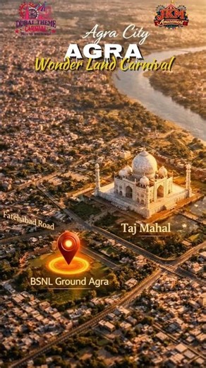 First Time Ever in Agra | Niagara Waterfall Experience, Water Cave Tunnel & Mega Rides