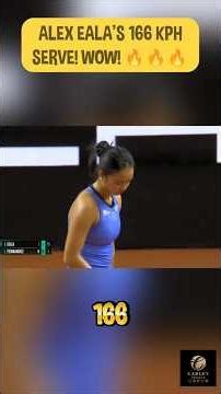 ALEX EALA WITH A 166 KPH SERVE 😱
