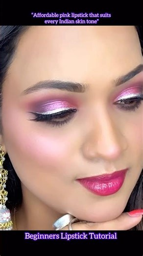 Perfect Pink Lipstick Tutorial for Beginners | Soft Pink Lips in Seconds #Shorts #lipsticktutorial