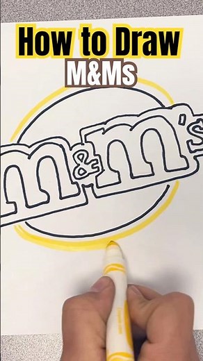 How to Draw M&Ms EASY - step by step for kids #art #draw #mrschuettesart