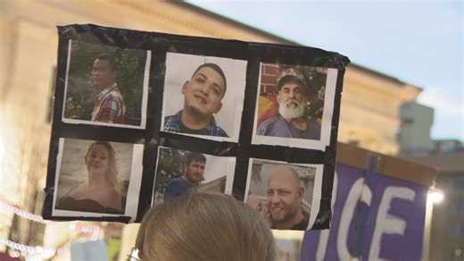 Dayton citizens rally at Courthouse Square, march to City Hall against ICE's actions