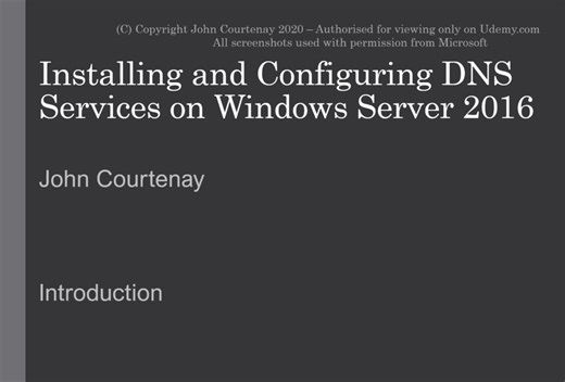 Domain Name System (DNS) Administration- Windows Server 2016