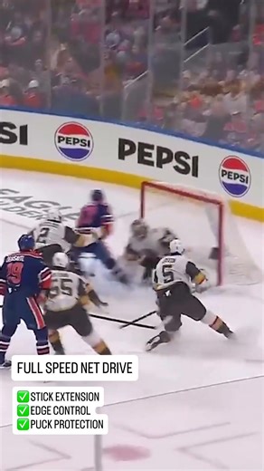 McDavid Full Speed… Drives the Net 😮‍💨