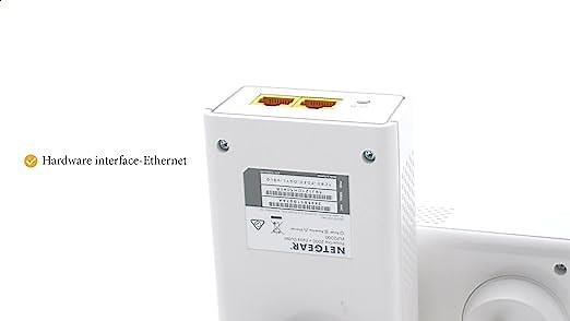 NETGEAR Powerline 2000 Mbps Gigabit Ethernet Port Adapter with Passthrough (PLP2000-100AUS), Whit...