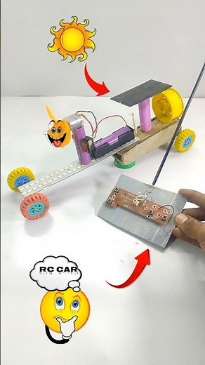 How to make solar energy rc car || diy rc car #viral #shorts