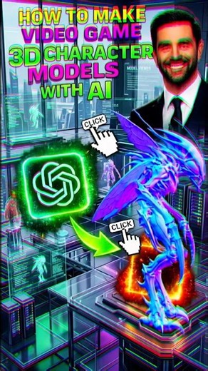 How to make video game 3D character models with AI #shorts