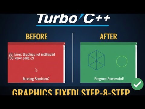 Turbo C++ Full Setup for Computer Graphics Students (2026) #pc #windows #coding #course #viralvideo