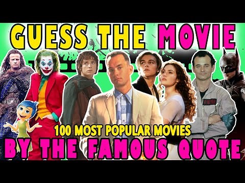 Guess The Movie By Quote - 100 Most Popular Movies ❓ Movie Quotes Quiz 🎬
