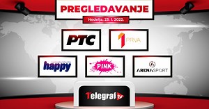 ŠTA JE DANAS NA PROGRAMIMA TELEVIZIJA: Pregledavanje za nedelju, 23. januar 2022. godine