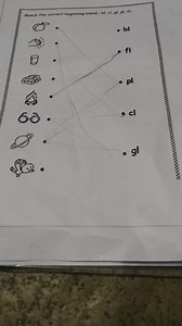 Match the correct beginning blend: bl, cl, gl, pl, fl.- blfl... | Filo