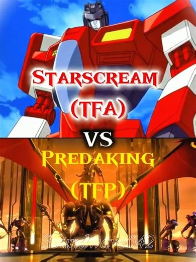 Starscream (TFA) vs Predaking (TFP) #transformation #starscream #predaking #edit