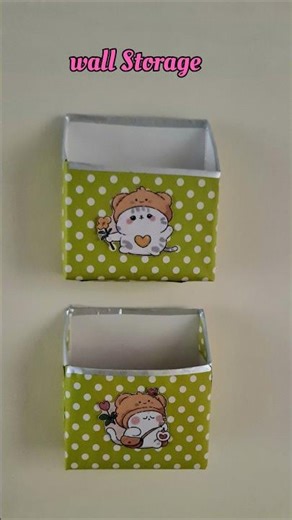 diy Wall storage box /paper Craft /How to make #youtube #organizer #shortsfeed #viral #cute