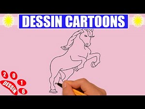 Dessin cheval facile - Comment dessiner un cheval facile pour ENFANTS #55
