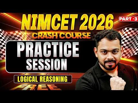 Logical Reasoning Part 3 | NIMCET 2026 | Free Crash Course | | BY Sonu Sir