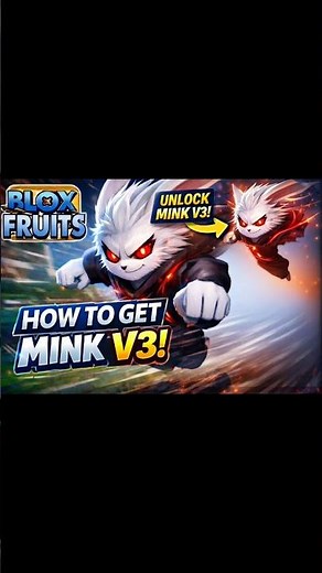 FASTEST Way to get MINK V3! 🐇💨 #roblox blox fruit