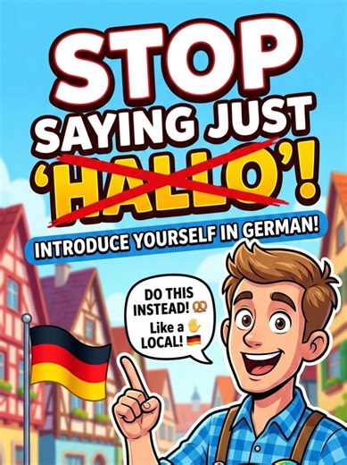 Introduce Yourself in German in less than 60 seconds 🇩🇪 #GermanLanguage #LanguageLearning #GermanTips #LearnGermanDaily #Polyglot #Deutsch#GermanLearning #DeutschLernen #LearnGerman #GermanGrammar #Kommen #GermanForBeginners #LanguageLearning #StudyGerman #DeutschTipps #TikTok#sichVorstellen#IntroduceYourselfInGerman Want to sound more natural when meeting Germans? In this video, I’m breaking down the most common ways to introduce yourself that you won't always find in a textbook. Let’s get yo