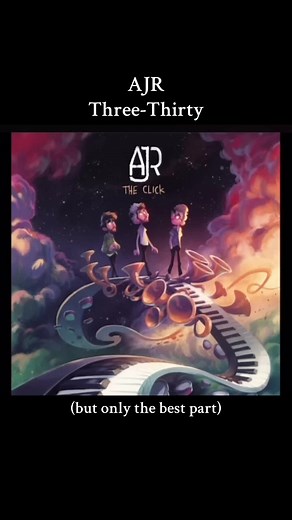 Three-Thirty by the band AJR, released on the album The Click in 2017. AJR is a band of three brothers who made their way into the industry in the late 2010s, eventually becoming a household name by 2020. This song was one of the most popular songs on that album, debuting higher on the charts than any other song they had released thus far. #ajr #threethirty #theclick #edm #popmusic #popalbum #ajrbrothers #fypシ゚viral