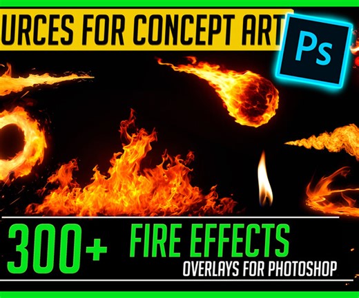 ArtStation - 300  Fire and Flame Effects Overlay - Resources Pack | Resources