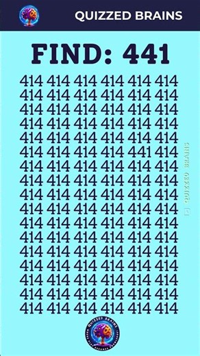 Are you a GENIUS? Find the hidden 441 among the 414s! 🏆✨