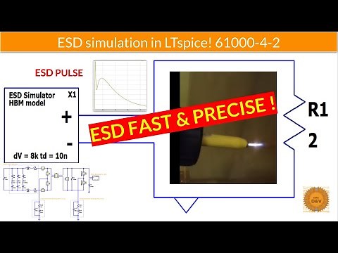 ESD test simulation in LTspice! 61000-4-2 EMC challenge!