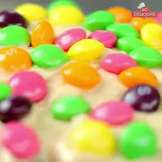 Oreo and Skittles Cake