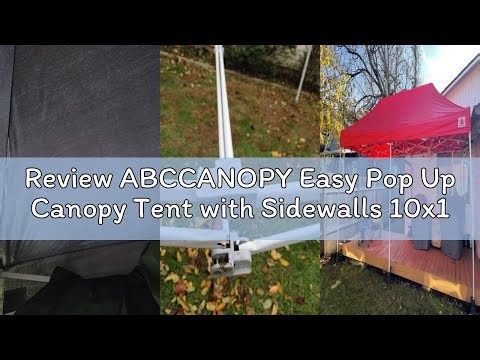 Review ABCCANOPY Easy Pop Up Canopy Tent with Sidewalls 10x10 Commercial -Series, White