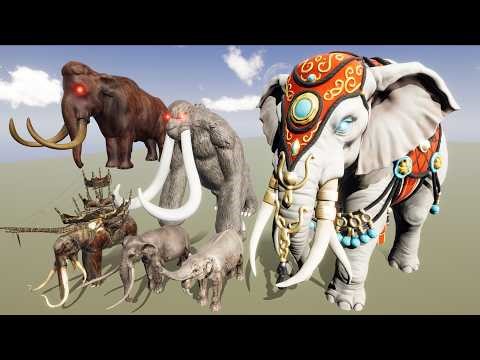 Living, Extinct Vs Legendary ELEPHANT, Mammoth & Monster Elephant Size 3D Comparison