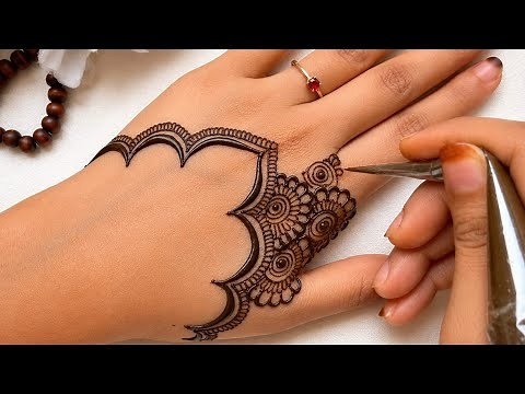 Dome style BAKRA EID special back Mehndi | mehndibyshiri | easy tutorial back hand #mehndi #henna